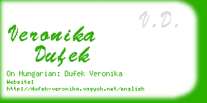 veronika dufek business card